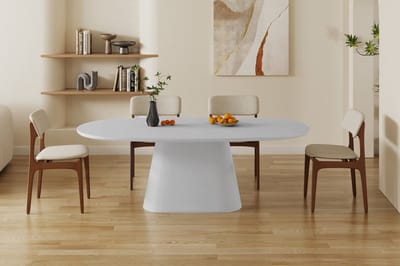 Ovale Eettafel Tavira - 220x100x76cm - Ecru