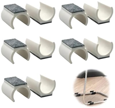 Viltglijders Stoelbeschermers 10 Stuks 25mm Geluidsreducerend voor Alle Vloertypen