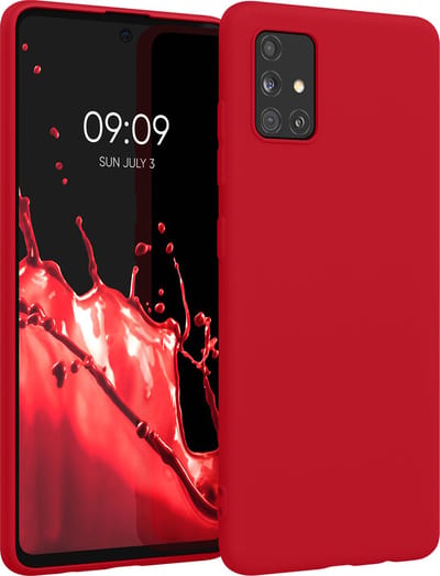 kwmobile telefoonhoesje geschikt voor Samsung Galaxy A51 - Hoesje voor smartphone - Back cover in klassiek rood