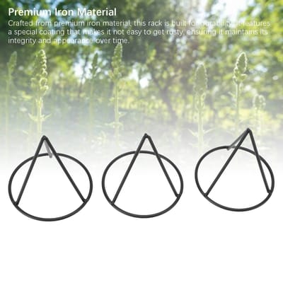 3 pièces Support de démarrage pour noyau d'avocat Support métallique triangulaire stable pour pot à large ouverture de 3,4 pouces beige