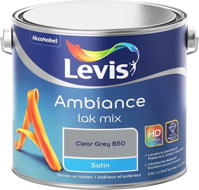 Levis - Ambiance Lak Satin Mix - Clear Grey B50 - Mengverf - 2,5 L