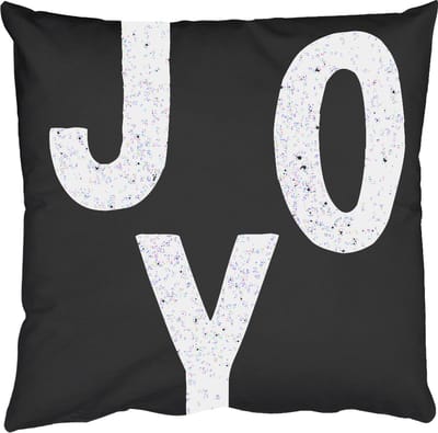 Sierkussens - Kussentjes Woonkamer - 50x50 cm - Kerstmis - Quotes - Joy - Zwart - Feest