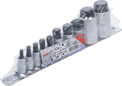 BGS Dopsleutelbitset extra kort INBUS 4 - 19 mm 10 delig