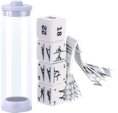 Dailygoods- Fitnessdobbelstenen set van 4 - Draagbaar Trainingsgereedschap - Met Fitnesshandleiding - Acryl - Voor Alle Leeftijdsgroepen - 1x1 Inch - Oefendobbelstenen