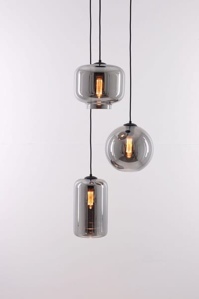 EEF Hanglamp Smoke 3lichts hanglamp