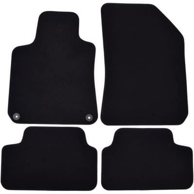 Tapis de sol - Peugeot - 308 - Noir - 4 pièces - Antidérapant et imperméable