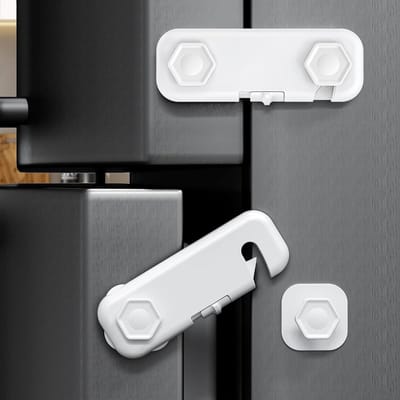 Veilige Kastsloten voor Kinderen - 6 Stuks Babyproofing, Kindveiligheid voor Kasten en Koelkasten, Sterke Lijm zonder Boren
