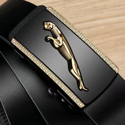 Herenriem Echt Leer Automatische Gesp Binnenin Veelzijdig Casual Eenvoudig Koeienhuid Riem Heren Jeugd Praktisch Broeken 110cm gray