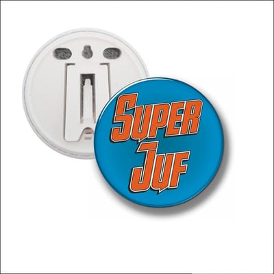 Button Met Clip 58 MM - Super Juf
