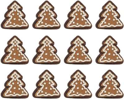 Dailygoods- Cadeaustickers 12-delige set - Viltstickers - Kerstdecoratie - Peperkoekstickers - Plakstickers - Afmeting 4x5 cm - Kerststickers