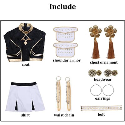 Zwart Goud Rumi Zoey Mira Cosplay Kostuum Pruik Meisjes Pak Kind Halloween Feest Rolspel Outfit yj4k Child 110 gray