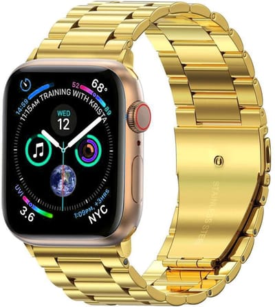 Horloge Bandje Geschikt Voor Apple Watch Bandje 38/40/41 mm Metaal Polsband - Bandje Geschikt Voor Apple Watch 1-8 / SE (38/40/41 mm) Bandje Metaal - Goud