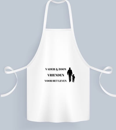 Akyol - vader en zoon vrienden voor het leven Keukenschort - Vriend - vader/zoon - vader cadeautjes - vaderdag - verjaardag - geschenk - kado - vader artikelen - zoon artikelen - zoon verjaardag - 82 bij 71 cm