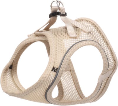 Kattenharnas - Kattentuig - Berta Beige - maat M - comfortabel - reflecterende stroken - verstelbaar