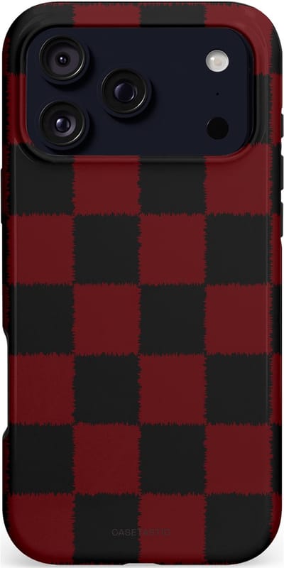 Casetastic hoesje geschikt voor Apple iPhone 17 Pro Max - MagSafe - Dubbellaagse bescherming - De Houthakker - Fashion Case - Zwart Bordeaux