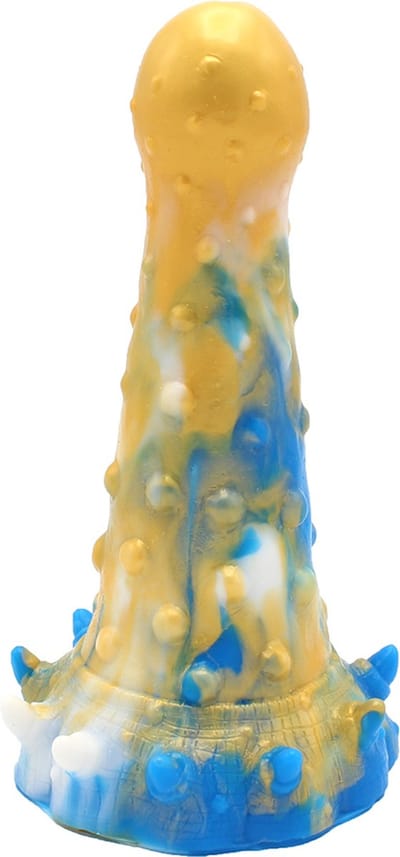 Kiotos Monstar - Dildo Beast 20 - Goud/Blauw/Wit
