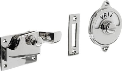 Intersteel WC-overslag met bocht vrij/bezet chroom