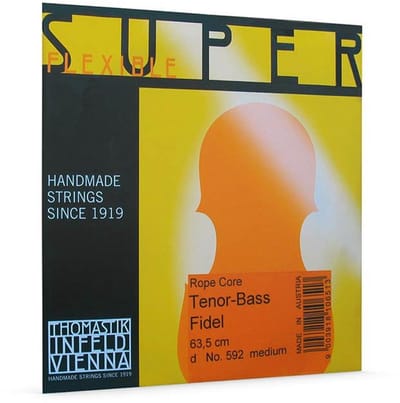 Thomastik Infeld TH-592 D-2 string for tenor/bass vielle (fiddle), 63,5cm (vibr) rope core, chrome