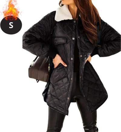 Livano Winterjas - Parka Dames Winterjas - Winter - Volwassen - Stijlvol - Lange Jas Dames - Mantel Vrouwen - Zwart - Maat S
