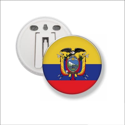 Button Met Clip 58 MM - Vlag Ecuador