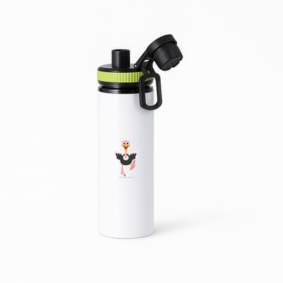 Hacebo® - Struisvogel waterfles met draaidop groen - Vogels - Dieren liefhebbers - Loopvogel - dieren - water fles - 850ML