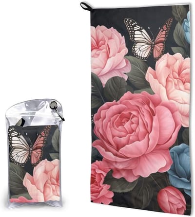 Microvezel Handdoek - Sneldrogende Handdoek Strandhanddoek - Reizen en Sport - Zeer Absorberend - 80 x 40 cm - Meerkleurig
