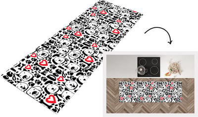 Keukenloper - Loper keuken - Patronen - Hond - Quote - 150x50 cm - Keukenloper vinyl