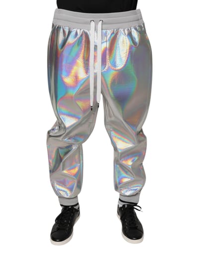 Holografische Joggingbroek Zilveren Broek
