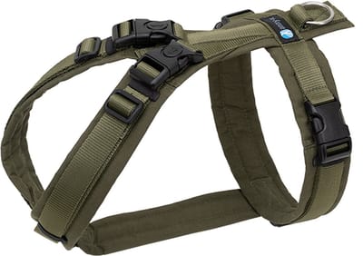 AnnyX Hondentuig - OPEN - Hoeft niet over de kop - Olijfgroen - maat XS - Borstomvang 43-52cm - Gewicht hond 6 -12 kg