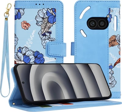 Hoesje geschikt voor Nothing Phone (2a) / (2a) Plus - Techsuit FlipCraft Book Wallet Case met koord - Vibrant Blue
