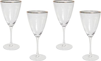 TOPAZ - Wijnglas set van 4 - Goud - Glas