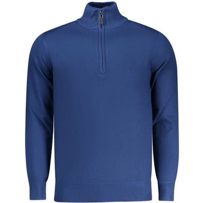 Coveri Bewegende Blauwe Viscose Heren Trui