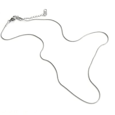 Zilverkleurig ketting dames heren ketting zonder hanger minimalistische snake chain ketting roestvrijstalen hals ketting verstelbare sluiting 40 cm