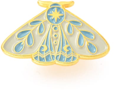 Pin vlinder, magie, blauw, emaille pin, natuur, broche, kledingspeld