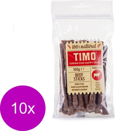 Timo Sticks 100 g - Hondensnacks - 10 x Rund
