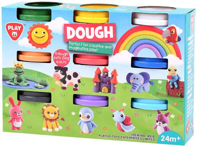 Play klei set - 9 kleuren - creatief speelgoed - 9x56 gram.