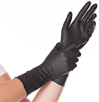 HYGOSTAR nitril handschoenen SAFE LONG, maat L, blauw, poedervrij