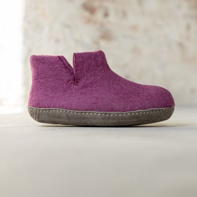 Vilten Hoge Dames Pantoffel Jado - Bosbes - Maat 36 - Zachte Zool