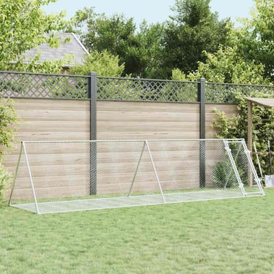 vidaXL - Konijnenhok - 400x105x91 - cm - gegalvaniseerd - staal - zilverkleurig