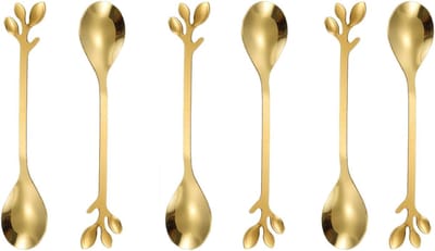 Set van 6 RVS Koffielepels voor Perfecte Koffie-ervaring, Duurzaam en Stijlvol Design