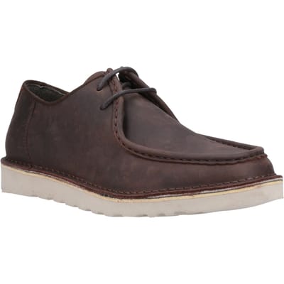 Hush Puppies Otis Leren Heren Bruine Veterschoenen