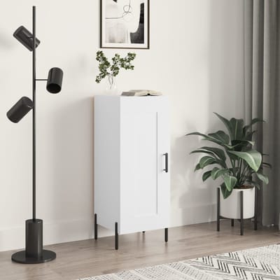 vidaXL - Dressoir - 34,5x34x90 - cm - bewerkt - hout - wit