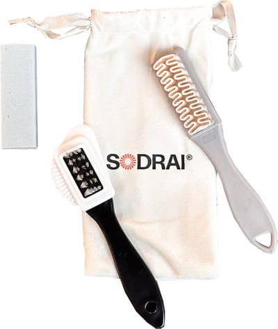 Sodrai Suede Set - Suède Schoonmaakset / Reinigingsset - Rubber Suede Borstel + Suede Gum + Schoenborstel / Veger - Suède & Nubuck Schoenverzorging - Reinigen & Herstellen