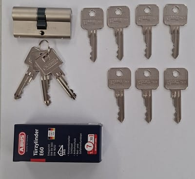 Cilinderslot Abus, inclusief 10 sleutels SKG ** ( profielcilinder)