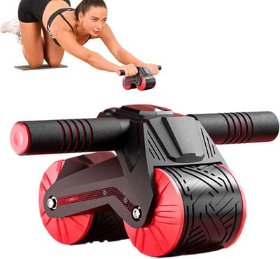 Buikspier Wiel - Core Trainer - Krachtige Workout - Automatische Terugkeer - Compact Design - Zwart