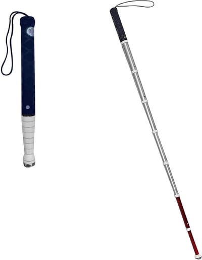 Telescopische Wandelstok - Opvouwbare Stok - Veilig Wandelen - Titaniumlegering - 118 cm - Zilver