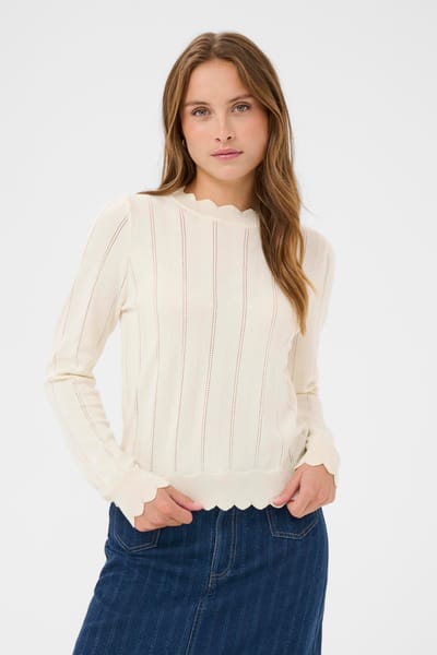 Saint Tropez ObetteSZ Pullover Dames Trui - Seedpearl