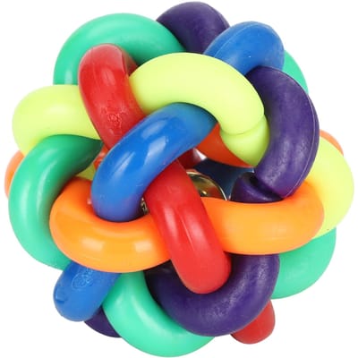 Balle colorée de taille moyenne démontable pour enfants et animaux de compagnie, jouet doux à presser blue
