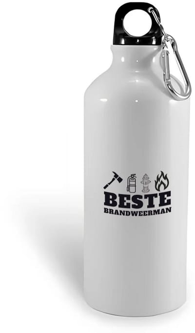 Hacebo® - Beste brandweerman waterfles - Beste brandweerman - collega - cadeau - water fles - 400ML
