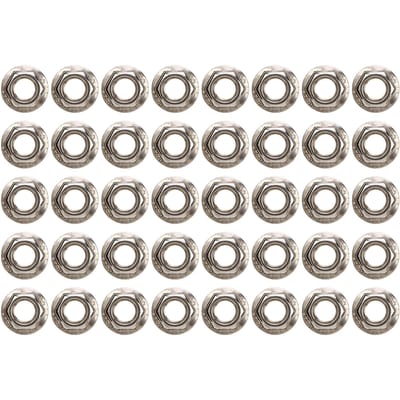 40 stuks M10x1.25mm Zeskantige Flensmoeren Roestvrij Staal Roestbestendig Fijn Flensmoer Set